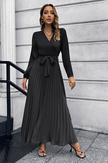 Langermer Ruffles Casual Dress med belte